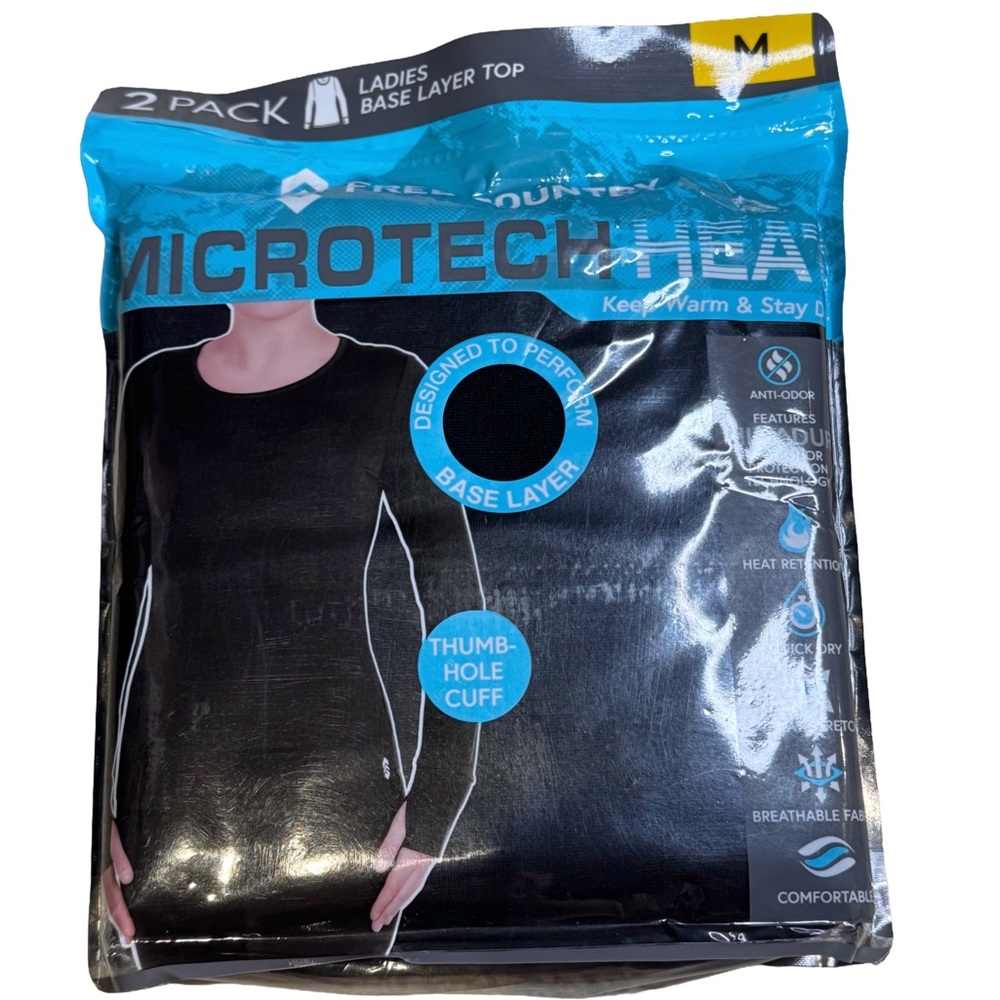 🆕 Free Country Microtech Heat Base Layer 2-Pack Shirts